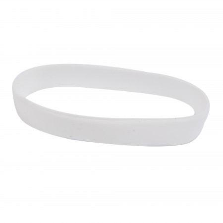 Plain White Silicone Wristbands