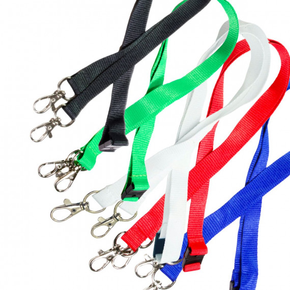 Double Clip Plain Lanyards
