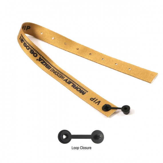 Fabric Printed Wristband with Loop Closure