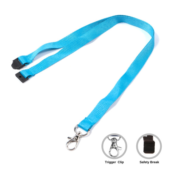 Plain Cyan Lanyards