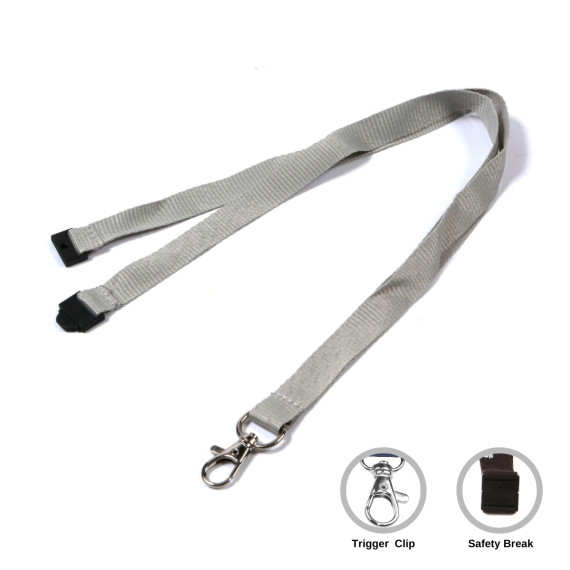 Plain Grey Lanyards