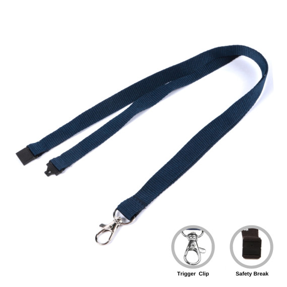 Plain Dark Blue Lanyards