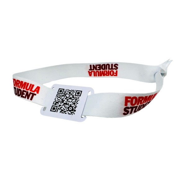 QR code Tag Deluxe Fabric Wristbands