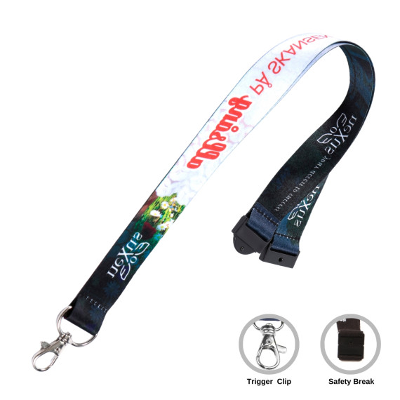 Rpet Full Colour Single Clip Deluxe Lanyards