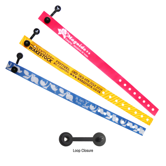 Fabric Woven Wristband with Loop Closure
