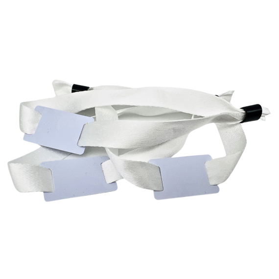 Plain White ECO wristband with TAG for putting QR/Barcode
