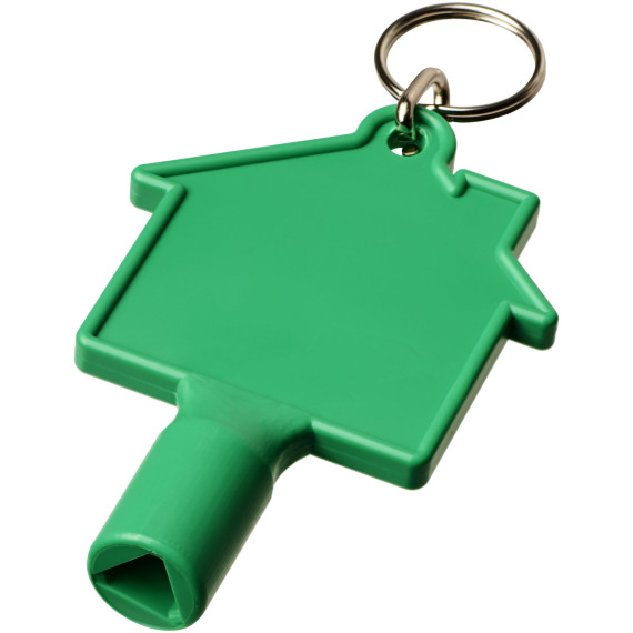 Maximilian house-shaped utility key with keychain