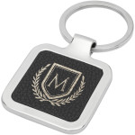 Piero laserable PU leather squared keychain