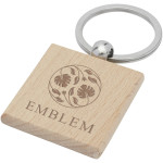 Gioia beech wood squared keychain