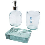 Jabony 3-piece recycled glass bathroom set
